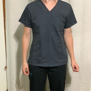 Gray Cherokee Luxe Scrub Top